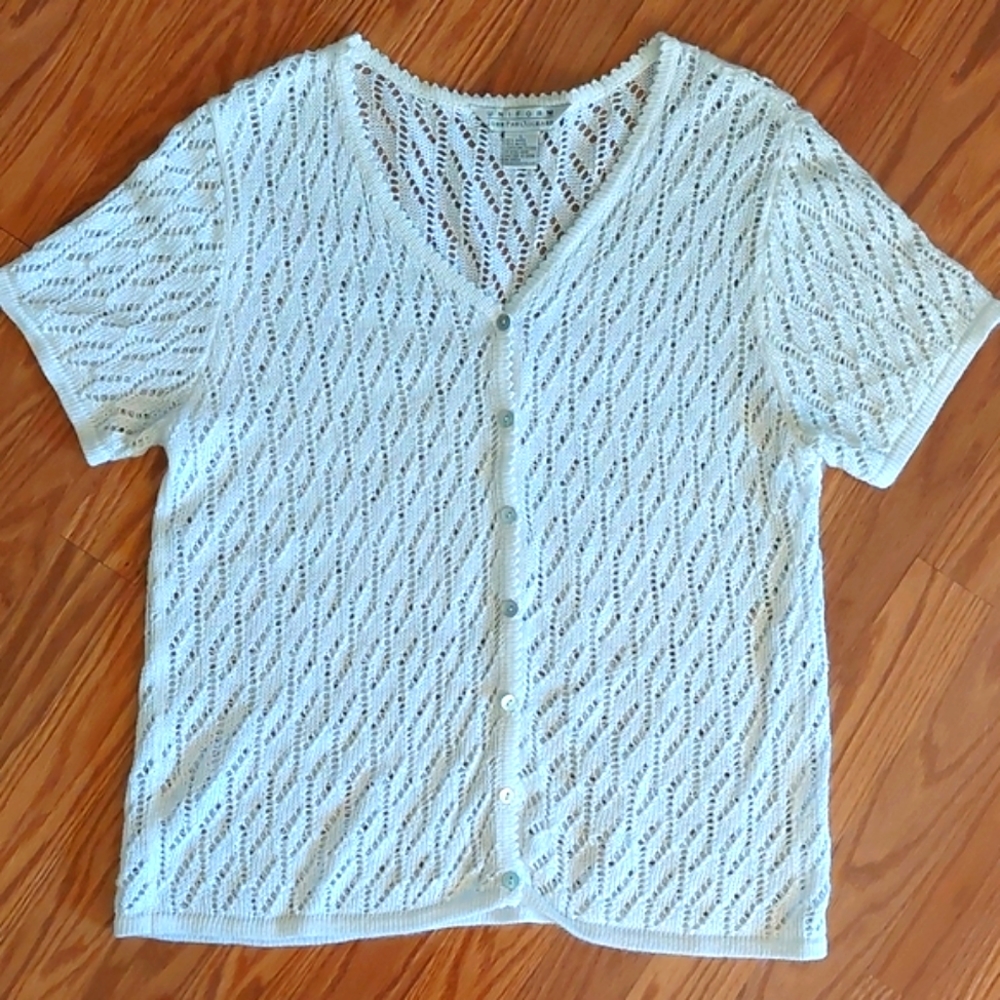 5/$25 Short Sleeve Cardigan, Sz L.